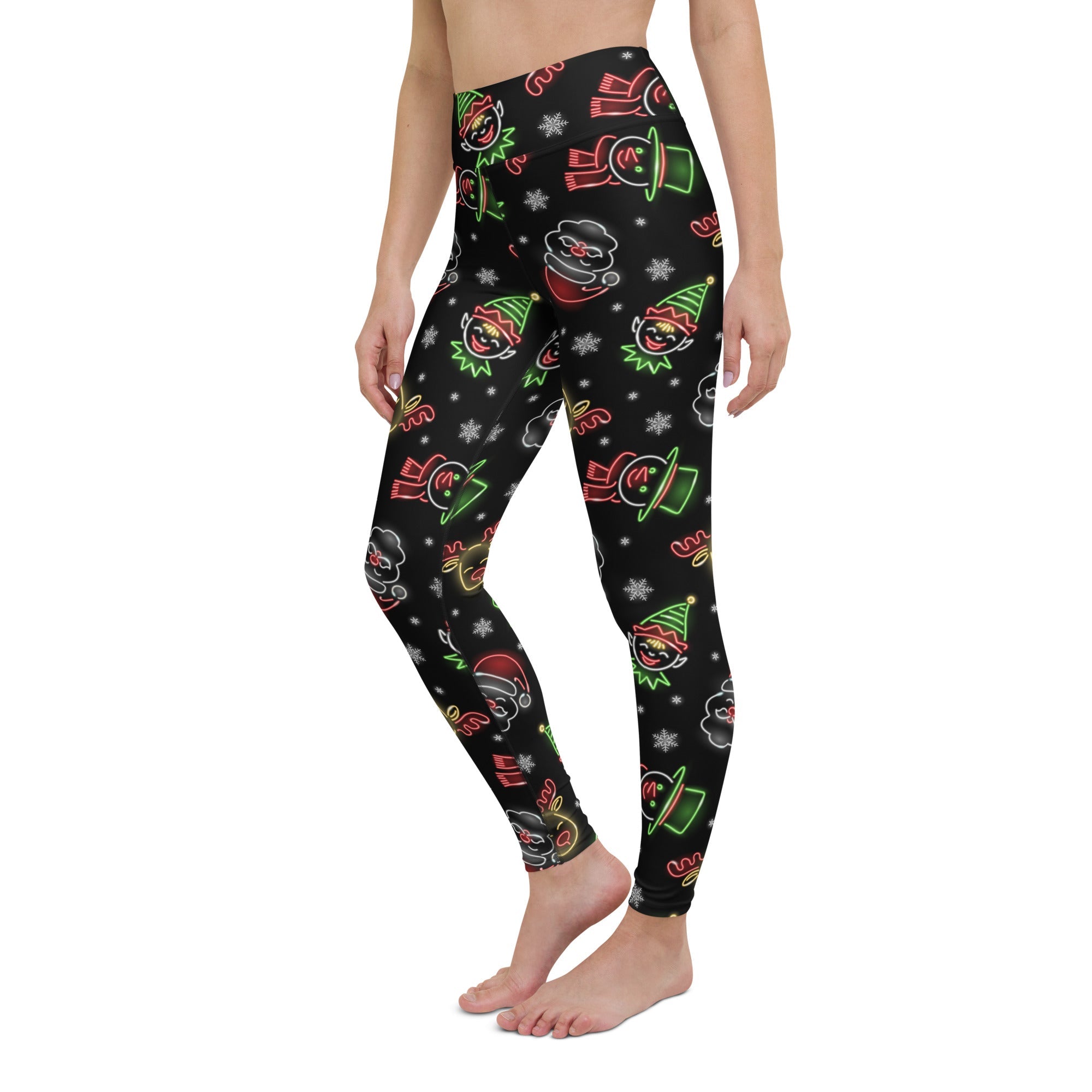 Neon Christmas Yoga Leggings