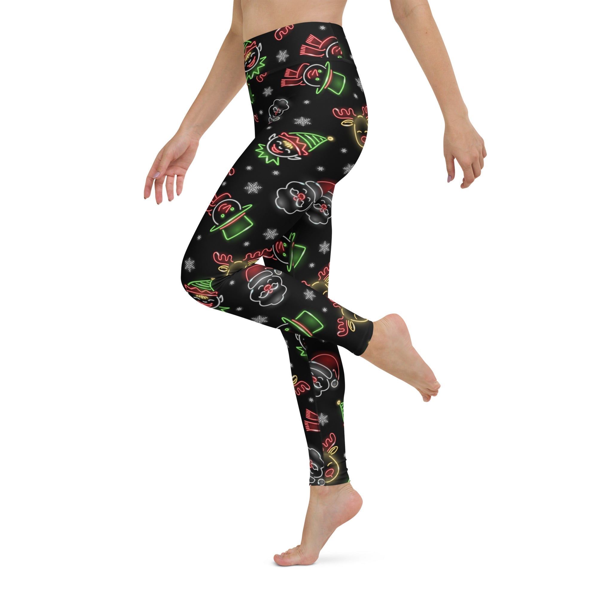 Neon Christmas Yoga Leggings