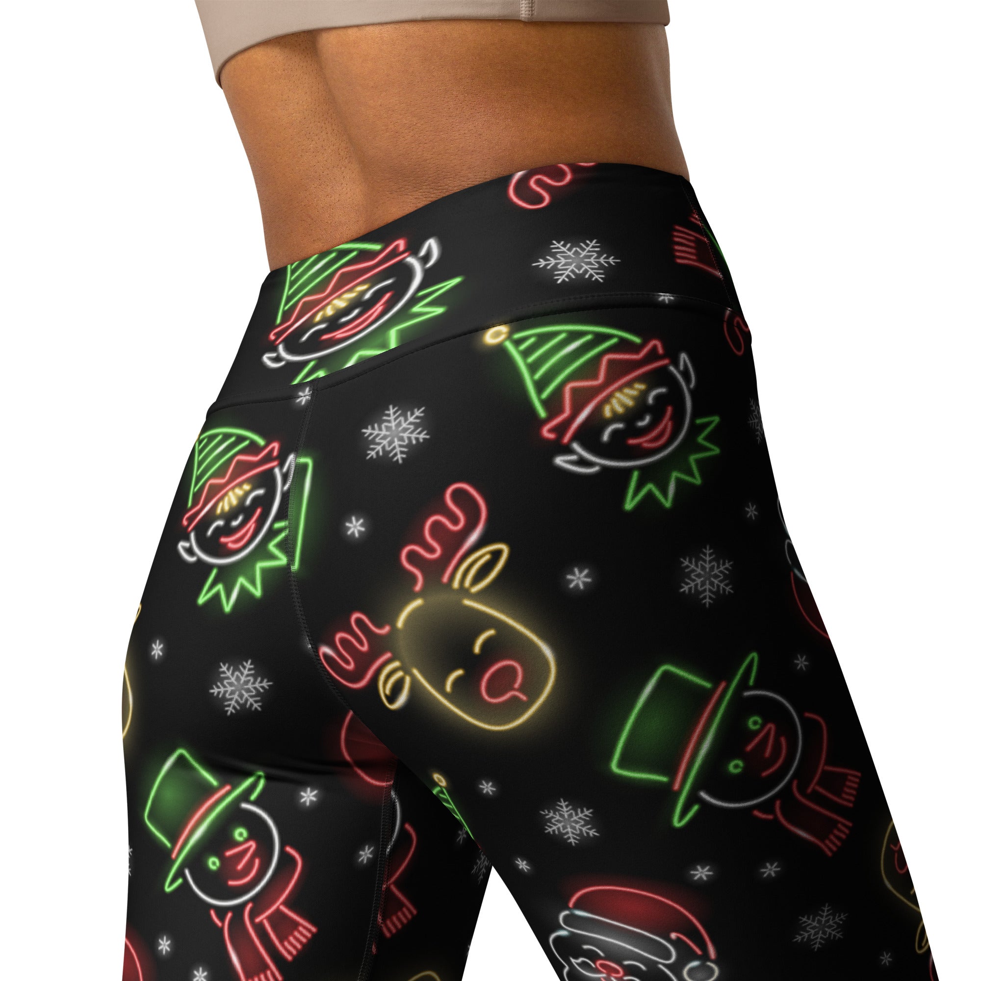 Neon Christmas Yoga Leggings