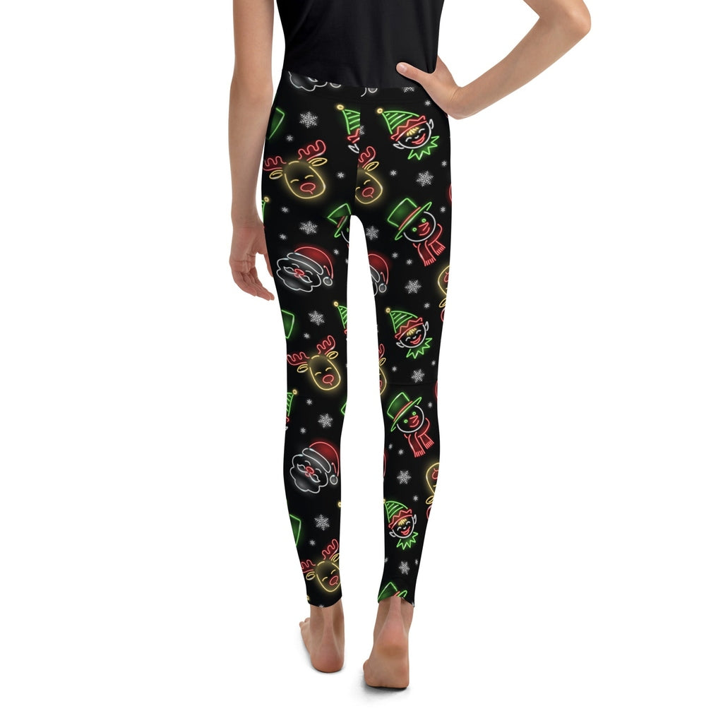 Neon Christmas Youth Leggings