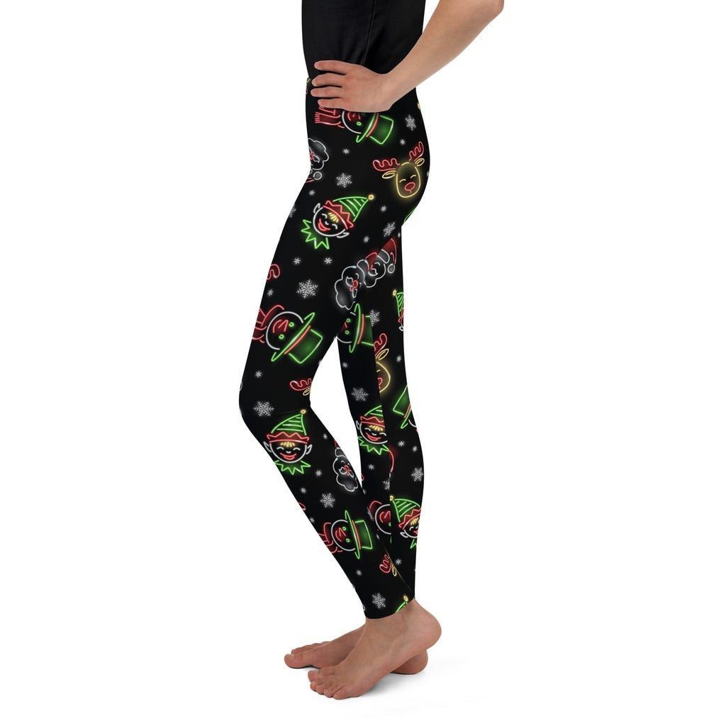 Neon Christmas Youth Leggings