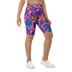 Neon Flower Rush Biker Shorts