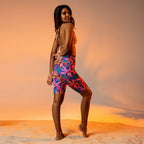 Neon Flower Rush Biker Shorts