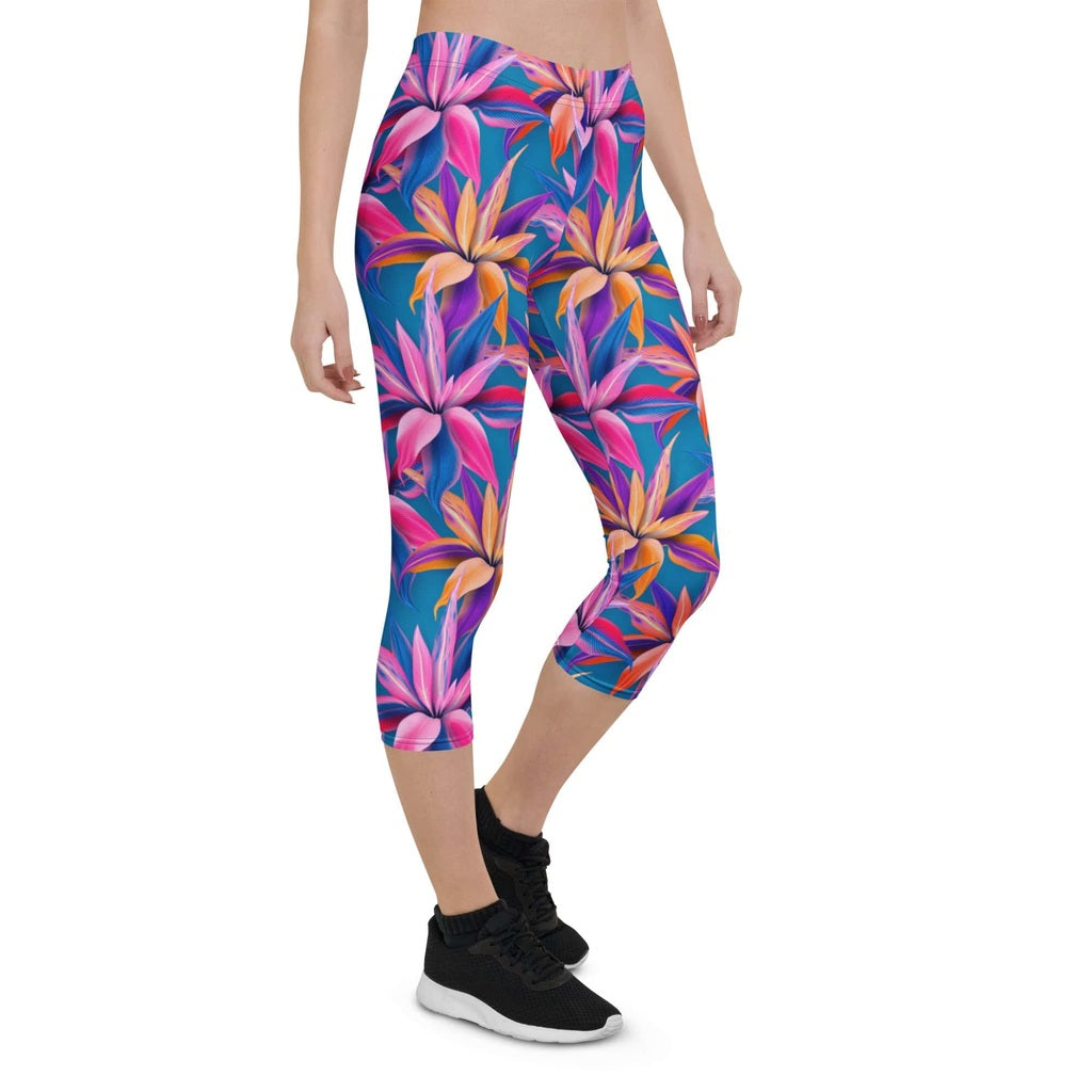 Neon Flower Rush Capris