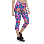 Neon Flower Rush Capris