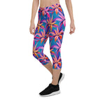 Neon Flower Rush Capris