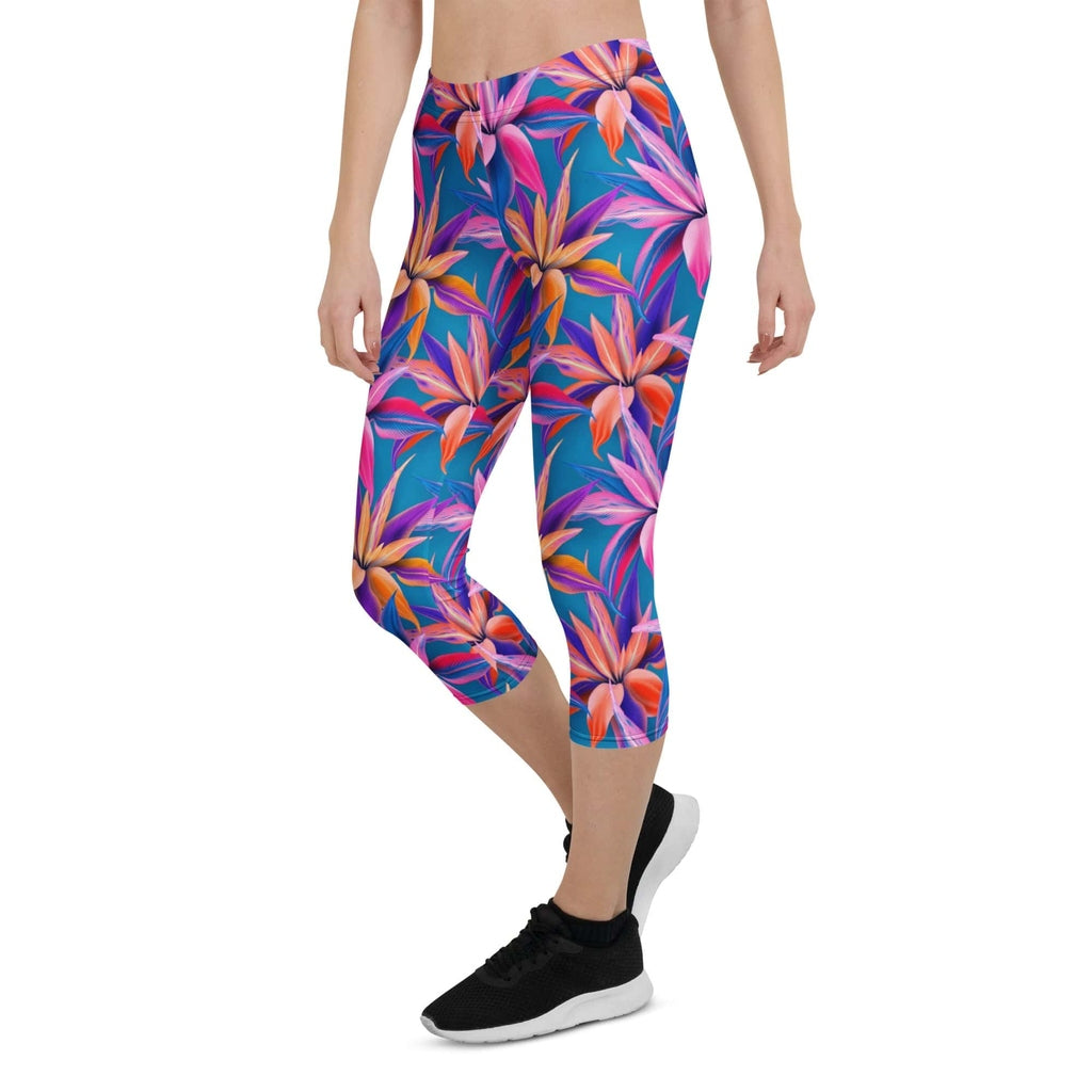 Neon Flower Rush Capris