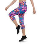 Neon Flower Rush Capris
