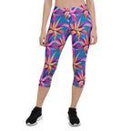 Neon Flower Rush Capris