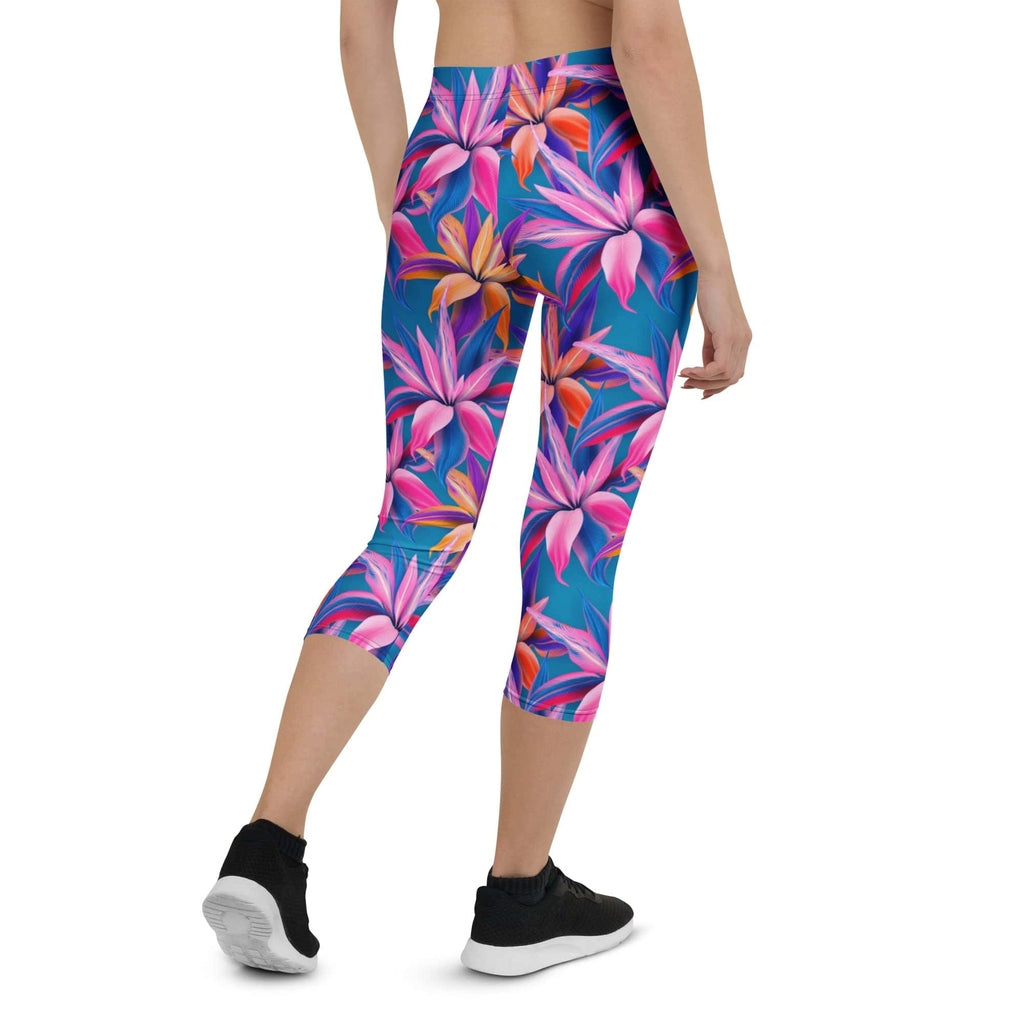 Neon Flower Rush Capris