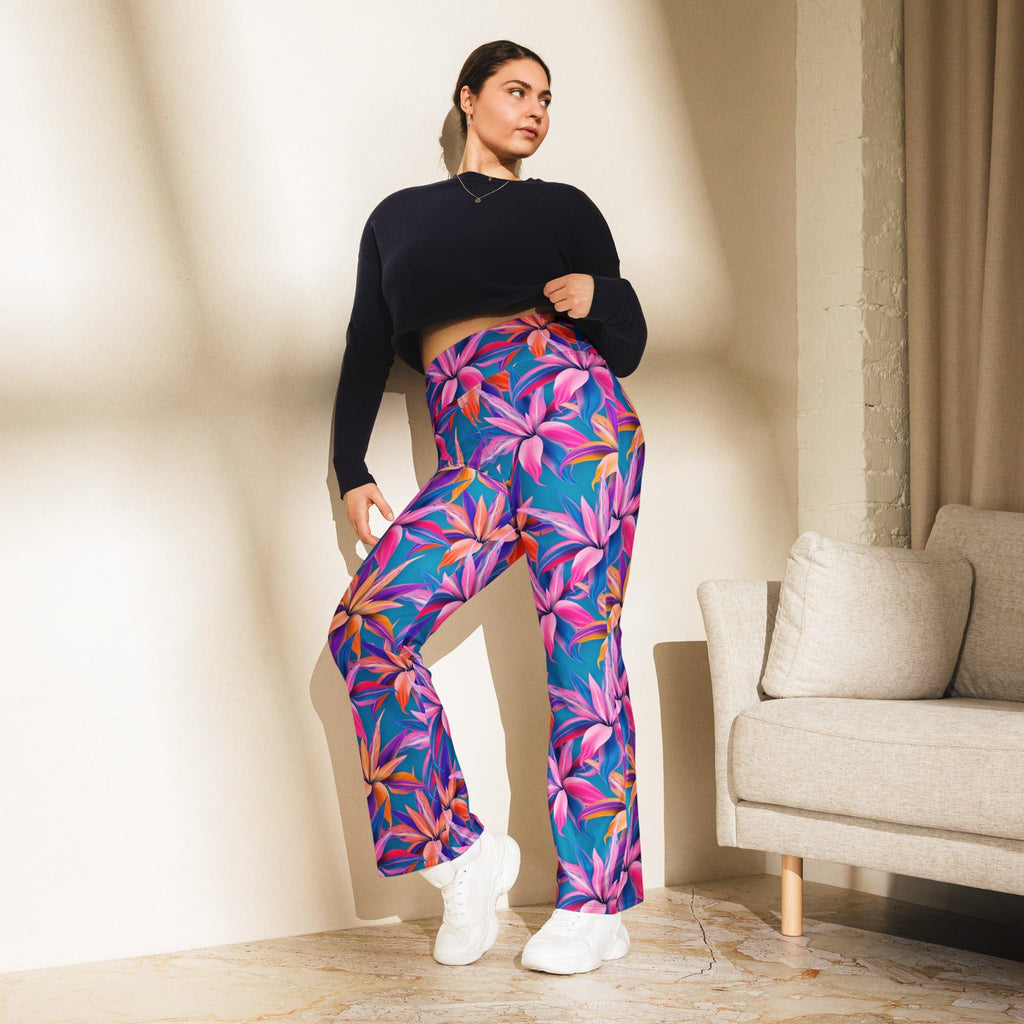 Neon Flower Rush Flare Leggings