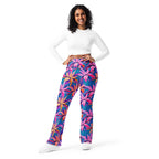 Neon Flower Rush Flare Leggings