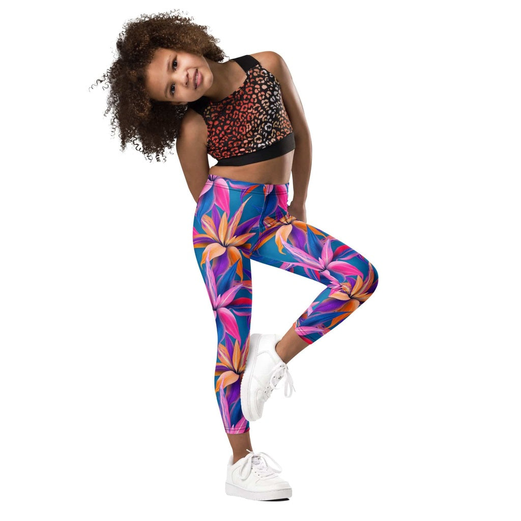 Neon Flower Rush Kid's Leggings