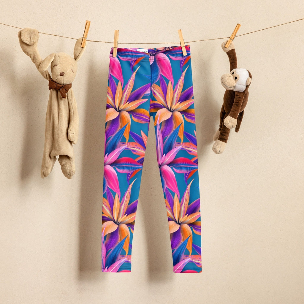 Neon Flower Rush Kid's Leggings