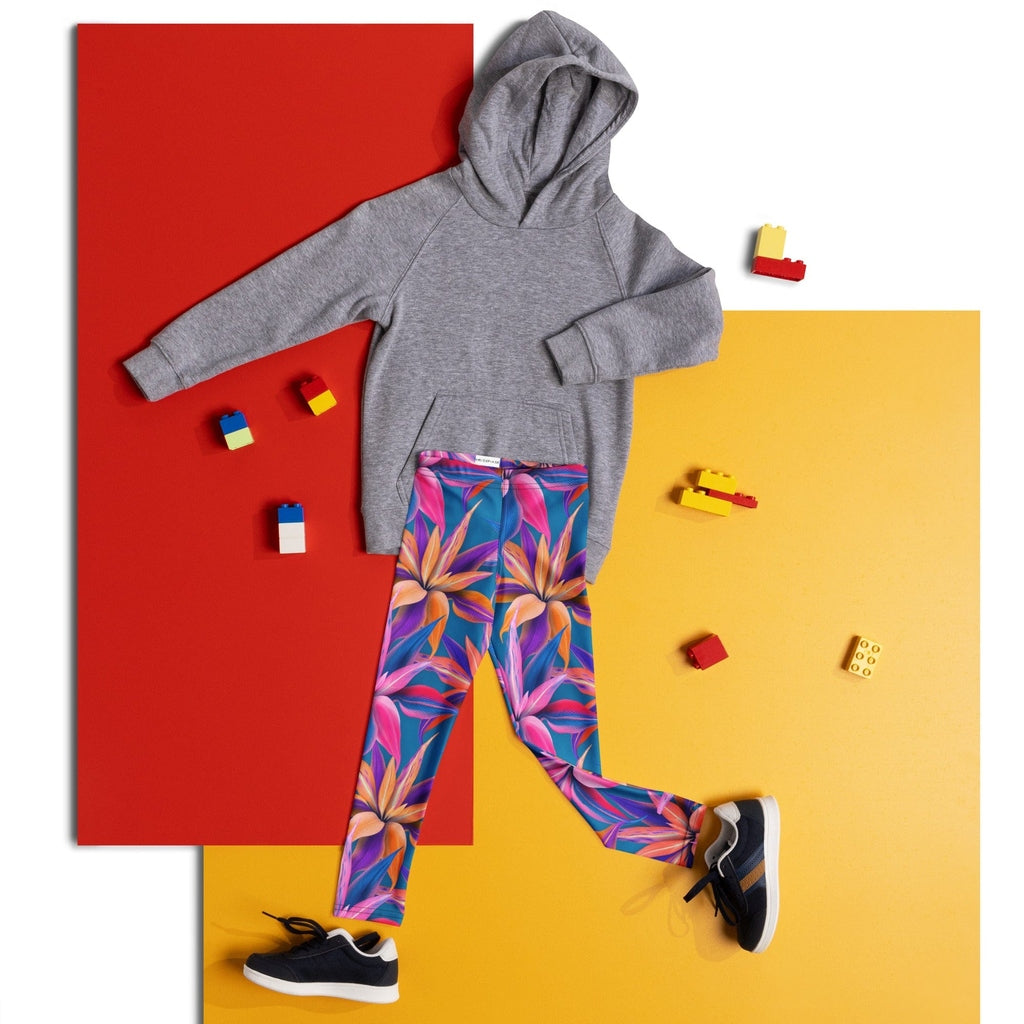 Neon Flower Rush Kid's Leggings