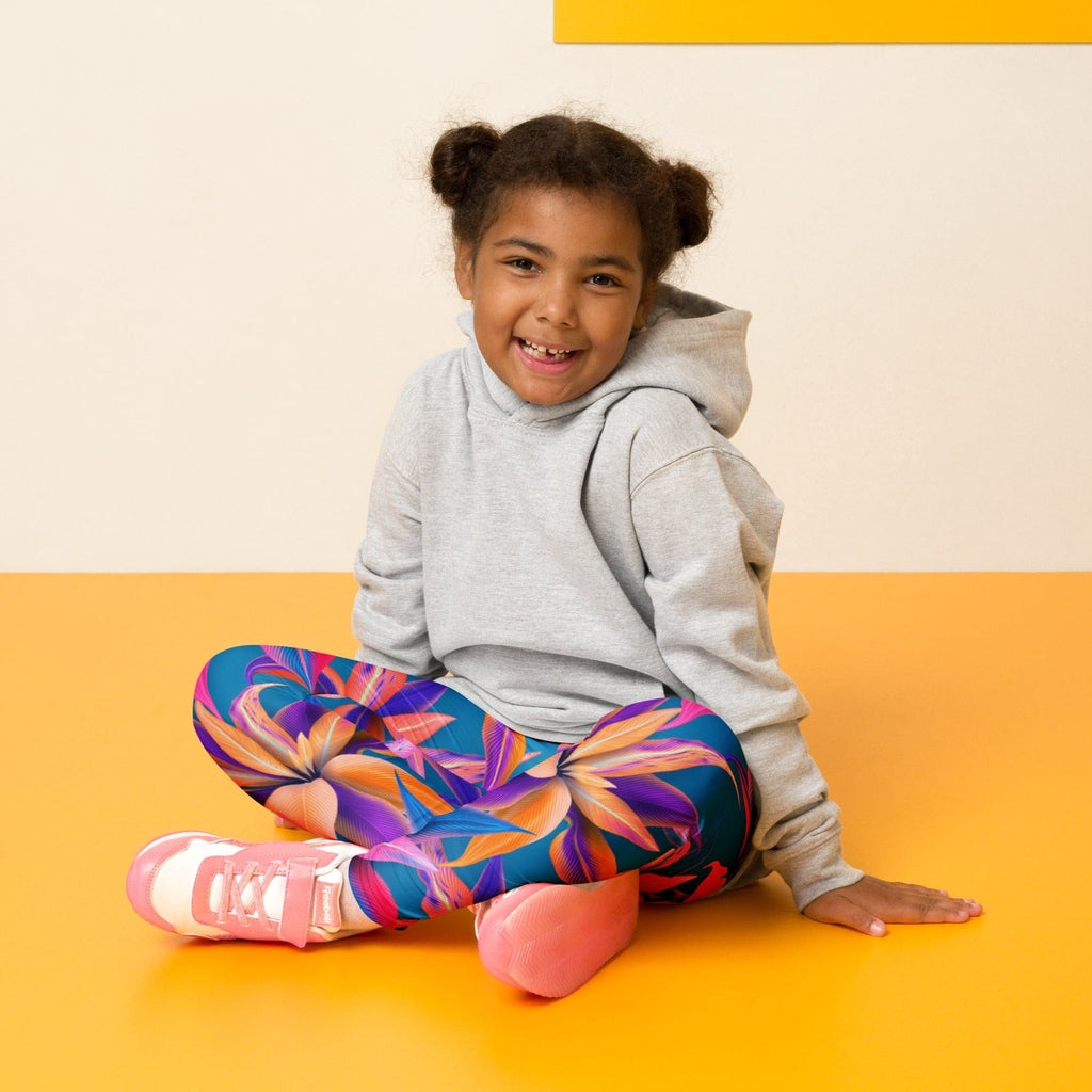 Neon Flower Rush Kid's Leggings