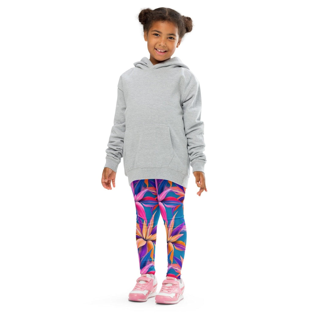Neon Flower Rush Kid's Leggings