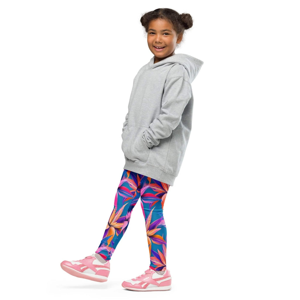 Neon Flower Rush Kid's Leggings