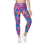 Neon Flower Rush Leggings With Pockets