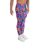 Neon Flower Rush Men's Leggings