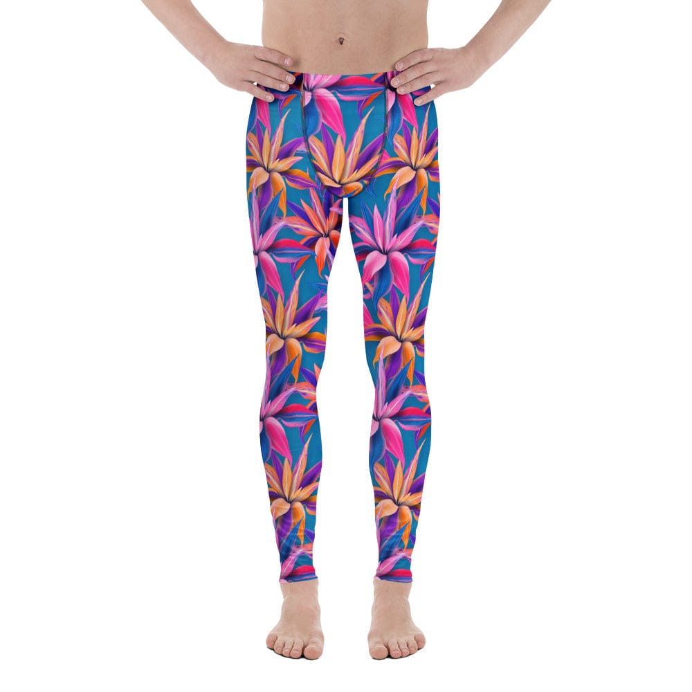 Neon Flower Rush Men's Leggings