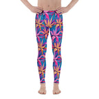 Neon Flower Rush Men's Leggings