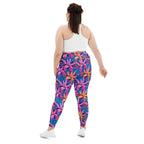 Neon Flower Rush Plus Size Leggings