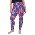 Neon Flower Rush Plus Size Leggings