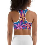 Neon Flower Rush Sports Bra