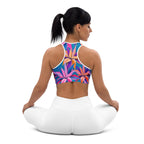 Neon Flower Rush Sports Bra