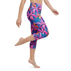 Neon Flower Rush Yoga Capris