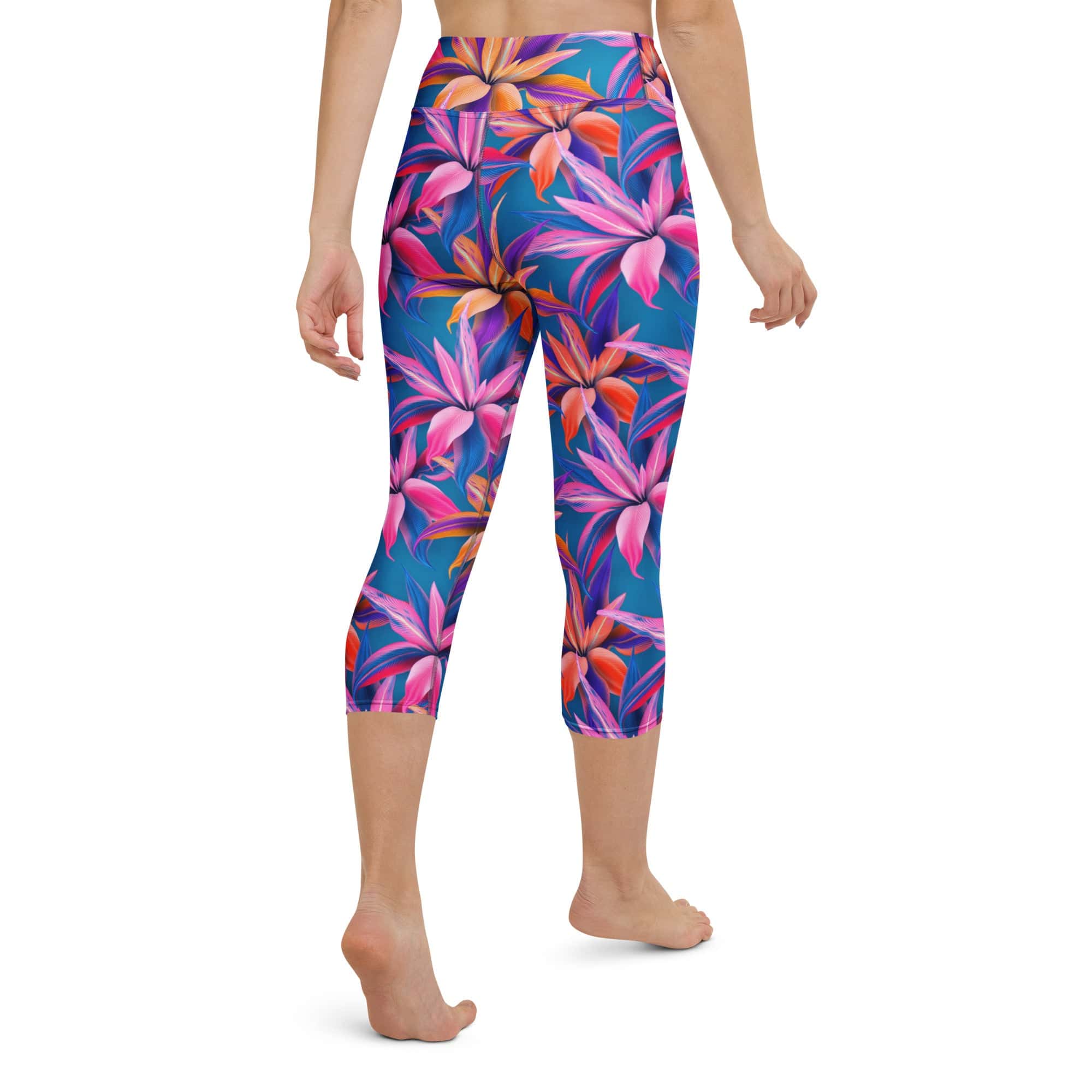 Neon Flower Rush Yoga Capris