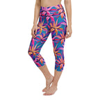 Neon Flower Rush Yoga Capris