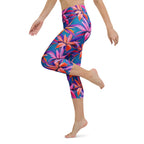 Neon Flower Rush Yoga Capris