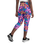 Neon Flower Rush Yoga Capris
