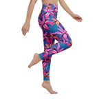 Neon Flower Rush Yoga Leggings