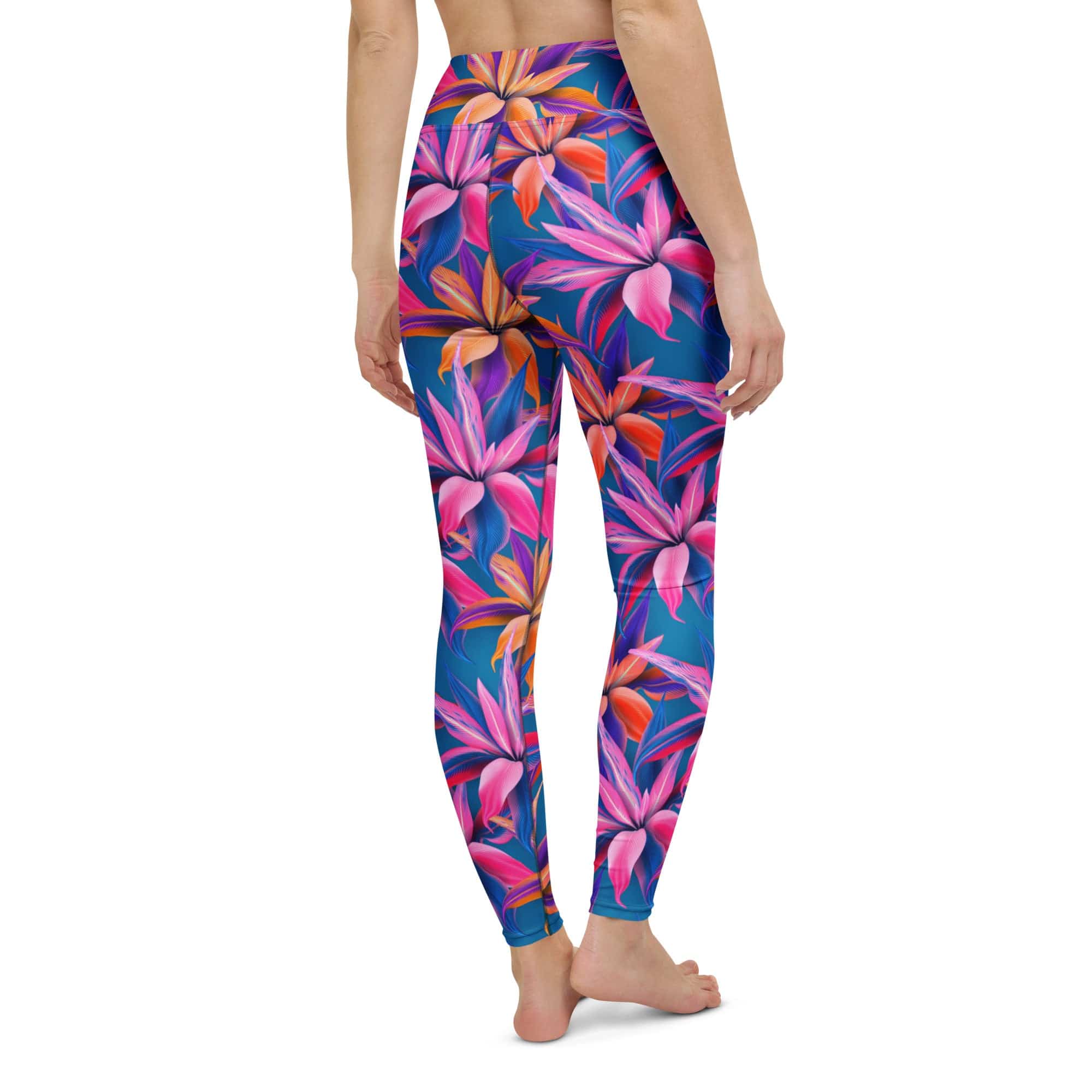 Neon Flower Rush Yoga Leggings