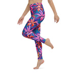Neon Flower Rush Yoga Leggings