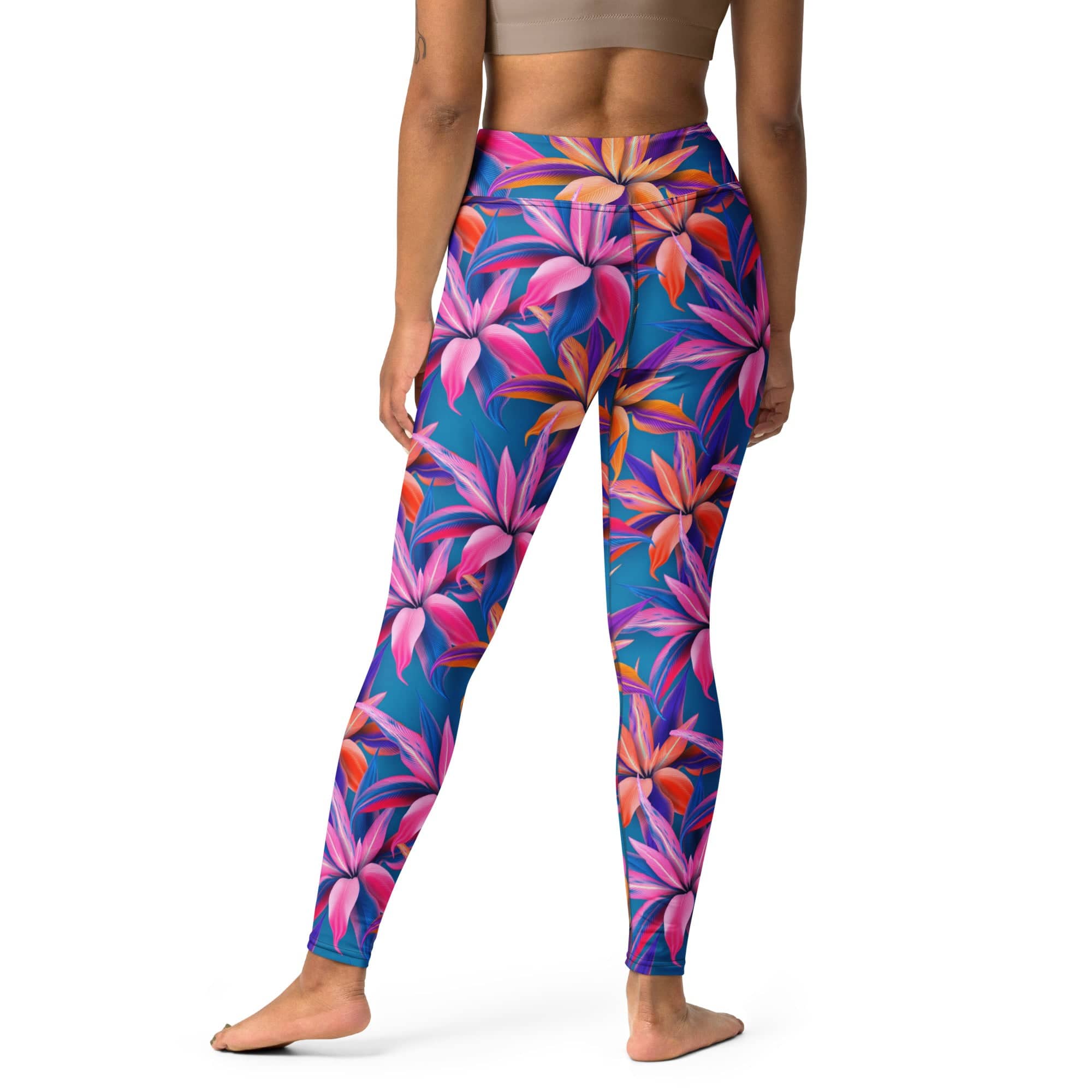 Neon Flower Rush Yoga Leggings
