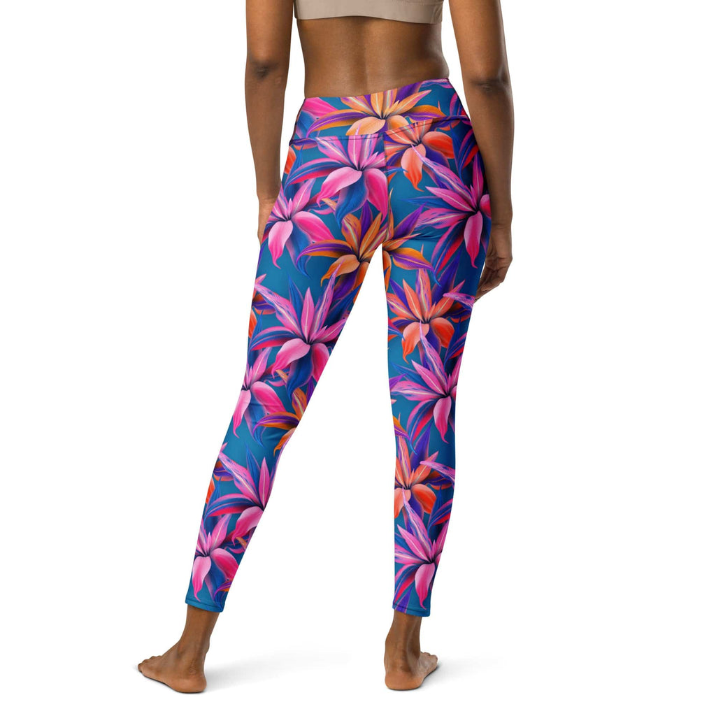 Neon Flower Rush Yoga Leggings