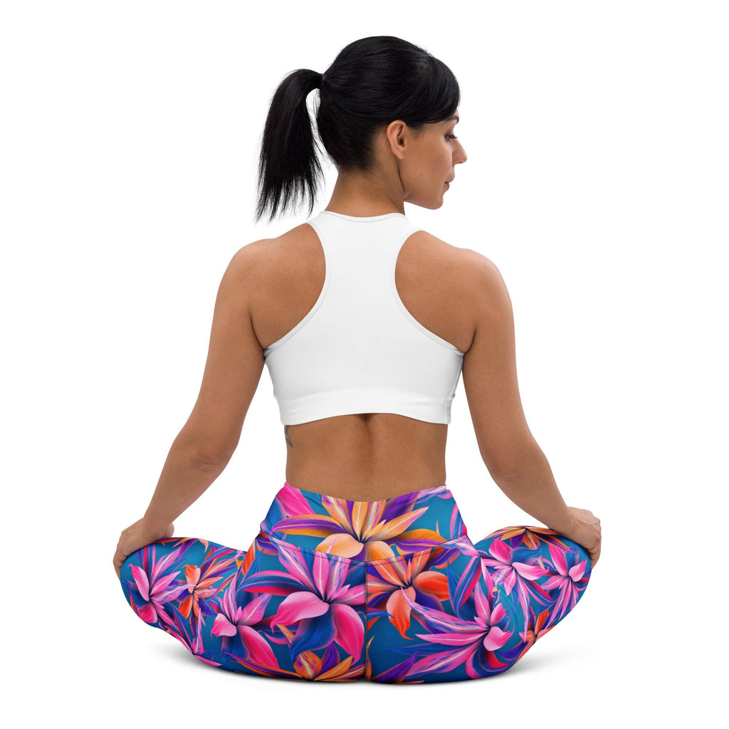 Neon Flower Rush Yoga Leggings