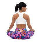 Neon Flower Rush Yoga Leggings