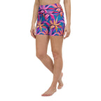 Neon Flower Rush Yoga Shorts