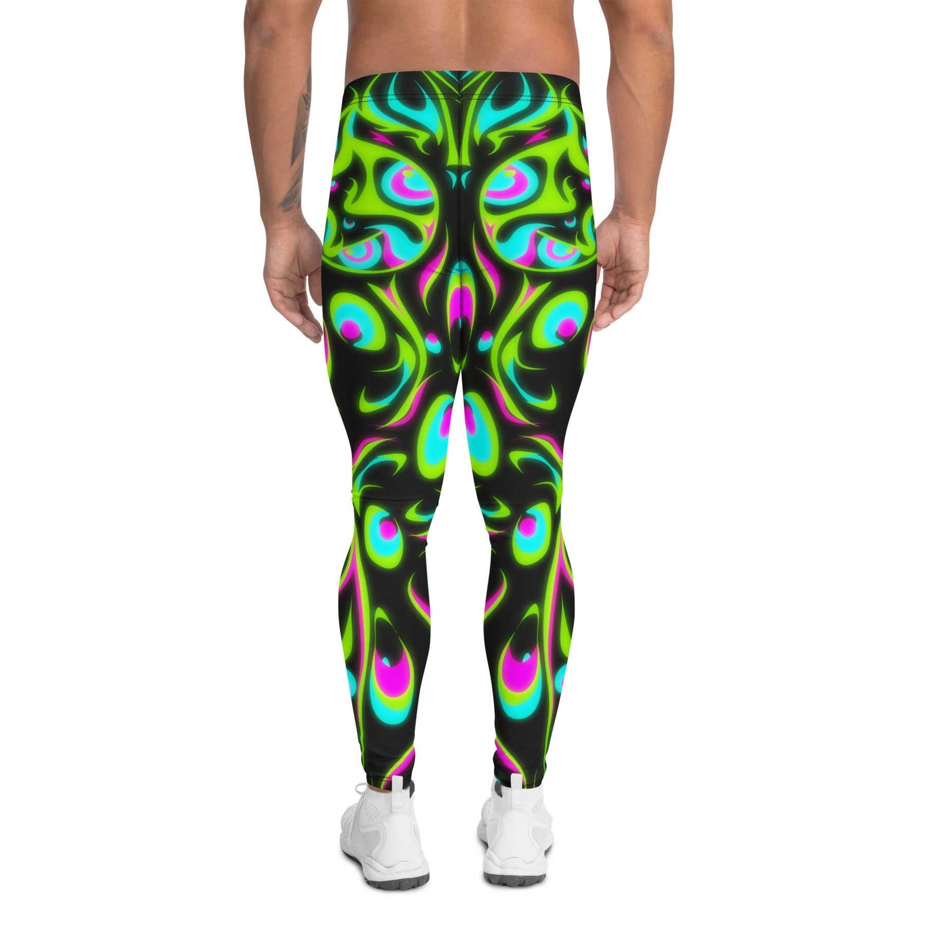 Neon Geometric Men's Leggings