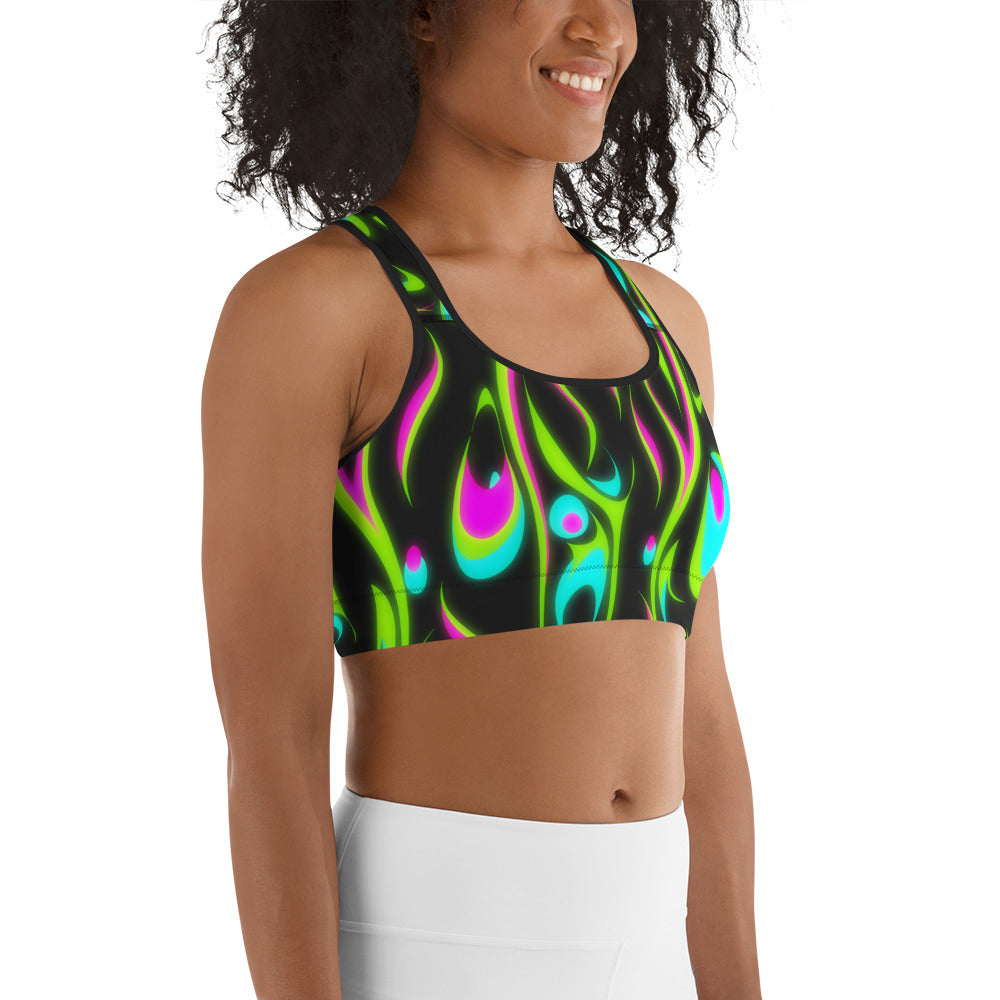 Neon Frenzy Sports Bra