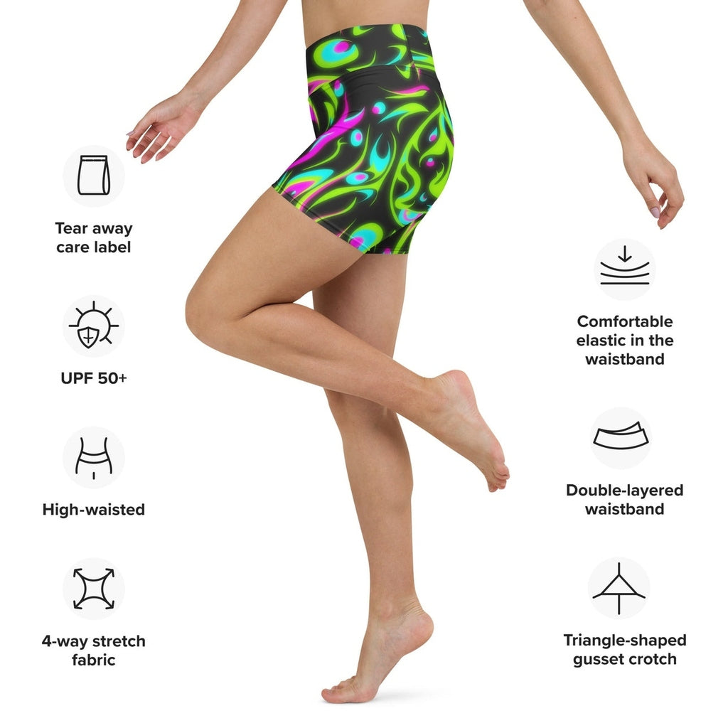 Neon Frenzy Yoga Shorts