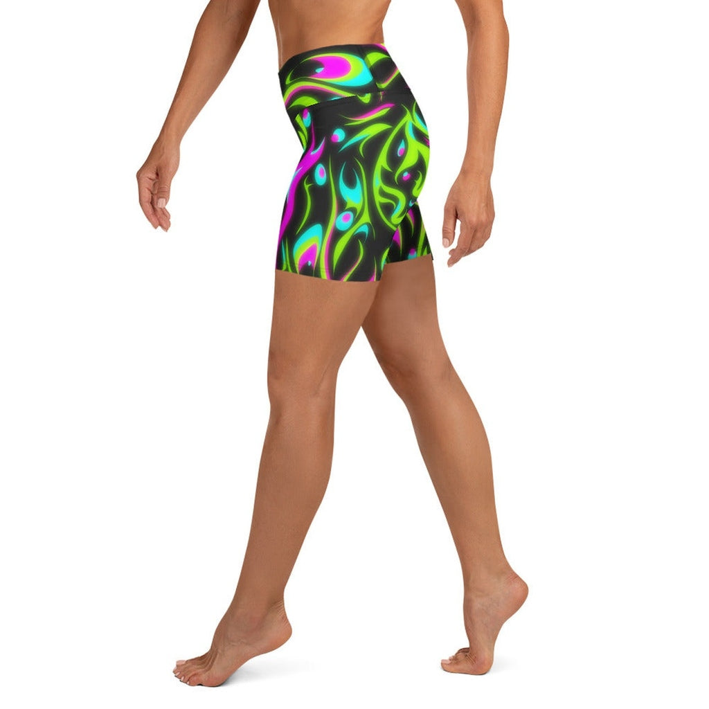 Neon Frenzy Yoga Shorts