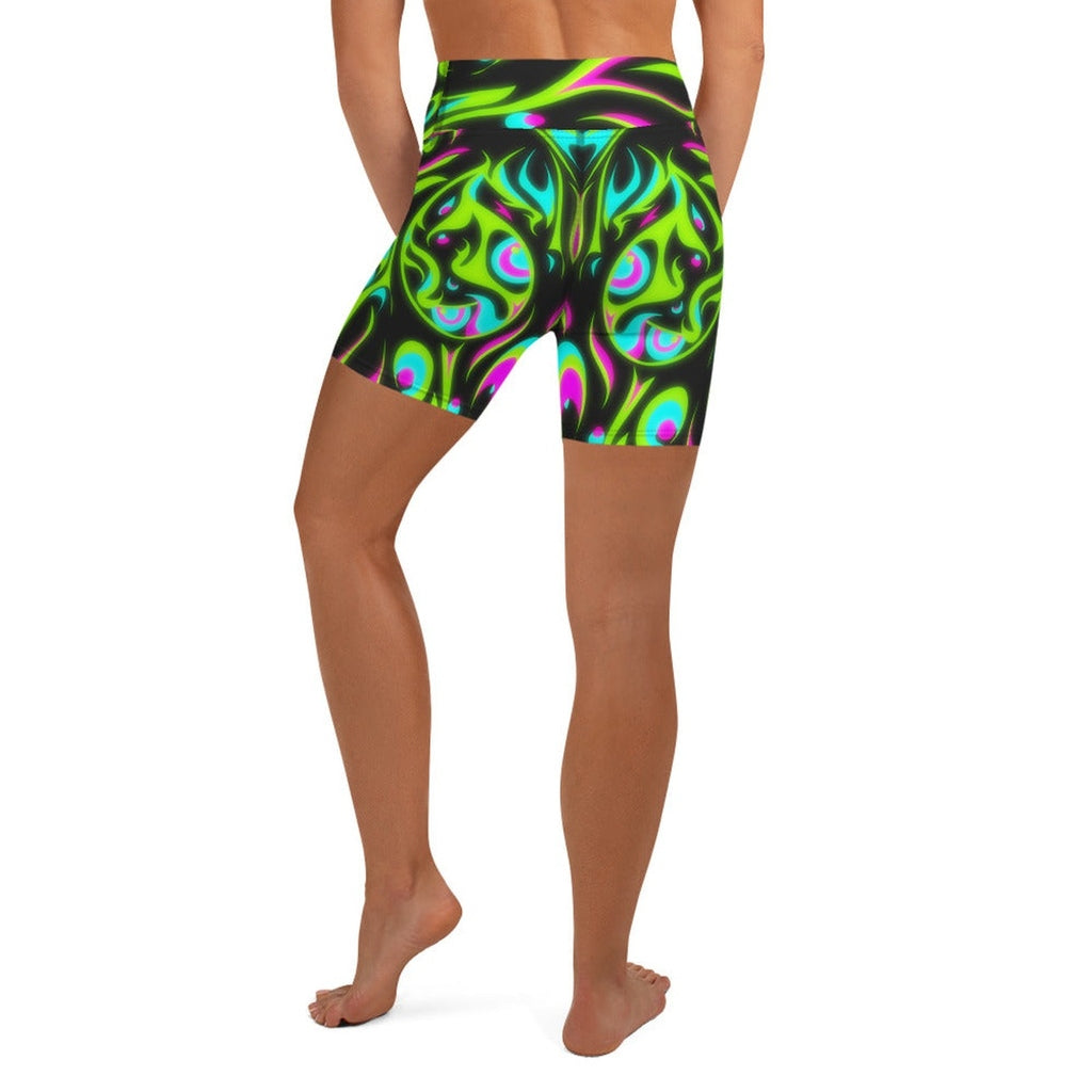 Neon Frenzy Yoga Shorts