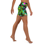Neon Frenzy Yoga Shorts