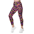 Neon Heart Leggings With Pockets
